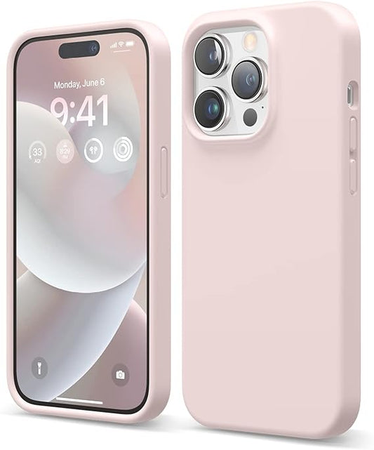 Compatible with iPhone 14 Pro Case, Liquid Silicone Case, Full Body Protective Cover, Shockproof, Slim Phone Case, Anti-Scratch Soft Microfiber Lining, 6.1 inch