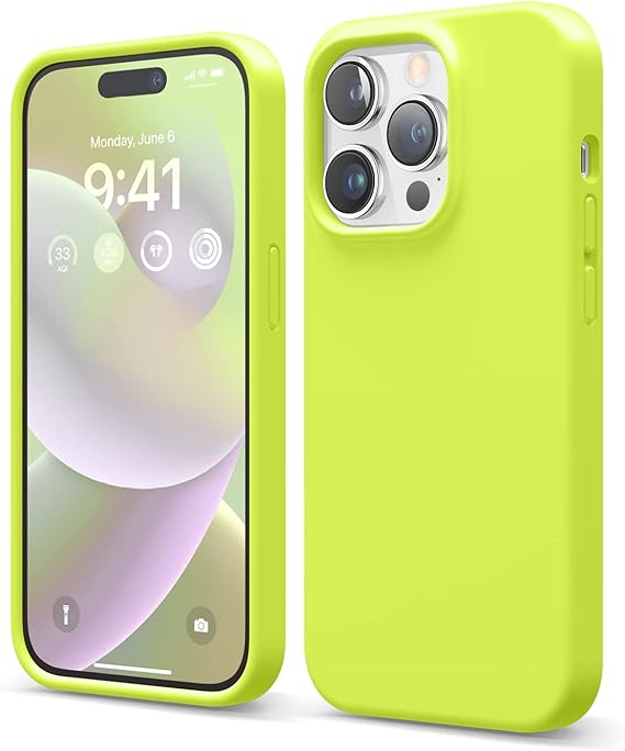 Compatible with iPhone 14 Pro Case, Liquid Silicone Case, Full Body Protective Cover, Shockproof, Slim Phone Case, Anti-Scratch Soft Microfiber Lining, 6.1 inch