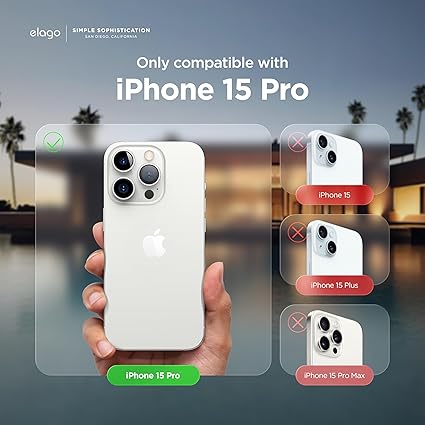 elago Liquid Silicone Case Compatible with iPhone 15 Pro Case, Premium Silicone, Full Body Protective Case [4-Layer Shockproof Structure], Soft Microfiber Lining Stone